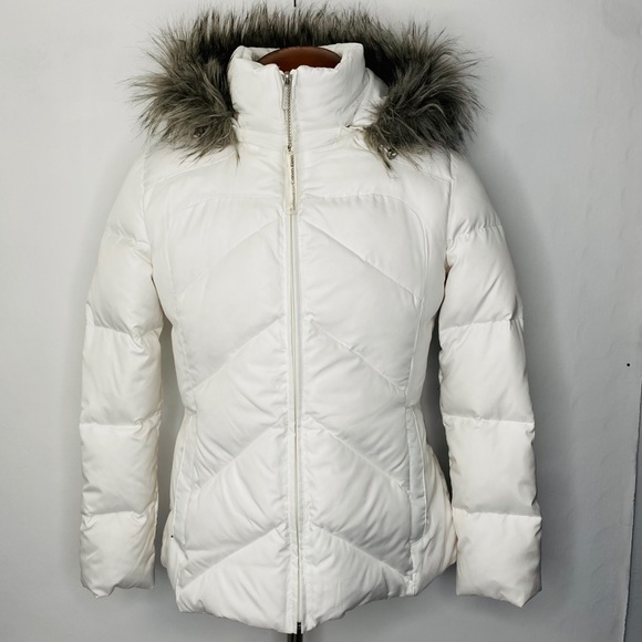 calvin klein jacket with fur hood